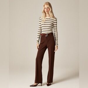 J. Crew Natalia Pant Four-season Stretch in French Press Brown Size 0 *flawed*